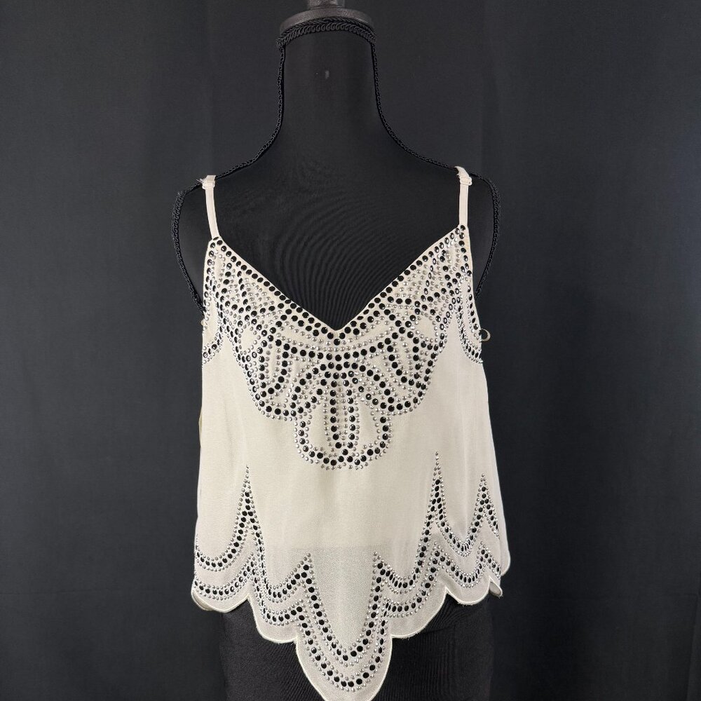 Ivory Beaded Scallop Dress | Vintage Flapper Style Cocktail Dress